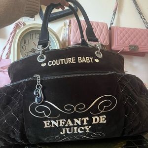 Beautiful, juicy couture, vintage diaper bag with changing mat